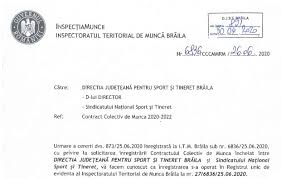 Djst Brăila Are Contract Colectiv De Muncă Sindicatul Național Sport și Tineret