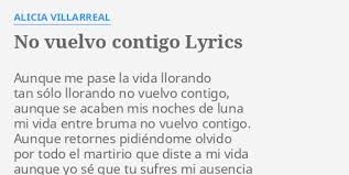 We did not find results for: No Vuelvo Contigo Lyrics By Alicia Villarreal Aunque Me Pase La