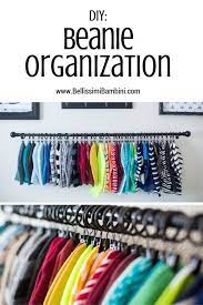 Diy Beanie Organization How To Display Organize Your Collection Nicole Banuelos Beanie Organization Hat Organization Hat Organization Diy