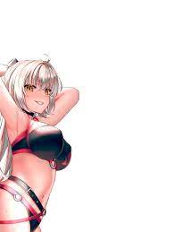 1girls armpits arms behind head big breasts bikini busty cleavage  confident fategrand order fate (series) grey hair jeanne alter jeanne  alter (swimsuit berserker) jeanne d'arc (alter swimsuit berserker) large