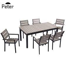 This extendable outdoor dining set has been built to withstand decades of use in all kinds of weather. Wood Plastic Outdoor Furniture Extension Table Chairs Set Modern Outdoor Dining Table Set 6 Chairs Buy Dining Table Set 6 Chairs Modern Outdoor Dining Table Outdoor Dining Table Set Product On Alibaba Com