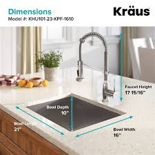 Check spelling or type a new query. Kraus Standart Pro Undermount Kitchen Sink All In One Kit Single Bowl 23 In Stainless Steel Rona