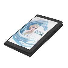 Frozen 2 Elsa The Nokk Portrait Trifold Wallet Zazzle Com In 2020 Trifold Wallet Animated Movies For Kids Trifold