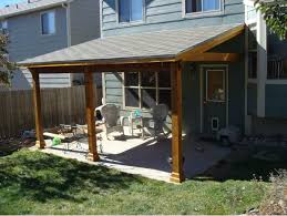 The sides and front are open to the elements. Offering Deck Patio Covers