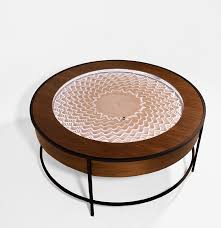 Antiqued brass top with design in the brass sheet over wood. Sisyphus High Tech Zen Gardens Help Reduce Stress Aid Meditation And More Spa And Beauty Today