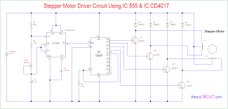 555 Timer Stepper Motor Controller Circuit Stepper Motor Steppers Circuit Diagram