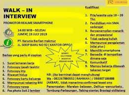 Banyaknya rumah sakit di tuban bisa menjadi hal yang bagus bagi para pencari kerja. Lowongan Kerja Pt Karunia Berlian Makmur Atau Promotor Realme Smartphone Di Medan Loker Medan Desember 2019