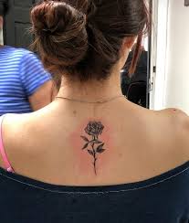 Rose Spine Tattoo Back Tattoo Rose Neck Tattoo Back Of Neck Tattoo