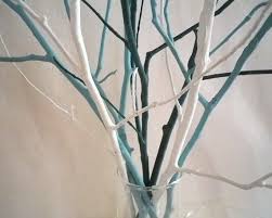 Tree Branches Home Decor Vase Filler Set Of 7 Teal Light Etsy Home Decor Vases Tree Branch Decor Wood Branch