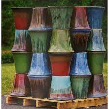 Kinsey Garden Decor Delphine Large Ceramic Planters Wholesale Pallet For Bulk Buy Colorful Glazed Potter Ceramic Planters Large Ceramic Planters Planting Pots