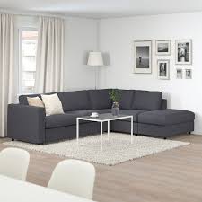 Vimle 4er Eckbettsofa Ohne Abschluss Gunnared Mittelgrau Ikea Osterreich Sofa Bett Ecksofa Sofa