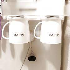 ダイソーのお品で解決した洗面所のコップ収納 洗面所 コップ 洗面所 インテリア 100均 洗面所 収納