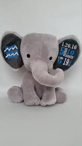Free Shipping Stuffed Elephant Baby Stats Birth Cricut Baby Elephant Birth Baby Elephant