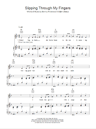 We did not find results for: Slipping Through My Fingers Sheet Music Abba Piano Vocal Guitar