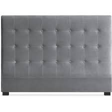 Tête de lit originale 160 : Tete De Lit Capitonnee 160 Cm Velours Argent Paca 3 Suisses