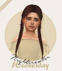 Sims 4 Hairs Simiracle Nightcrawler S Wednesday Hair Retextured Kids Version Hair Hairs Kids Nightcrawlers Retextu In 2020 Kinderfrisuren The Sims Kinder Haar