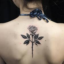 Black And White Rose Tattoo Designs 20 Spine Tattoos That Have Us Doing Backflips Spine Tattoos Small Rose Tattoo Tattoos