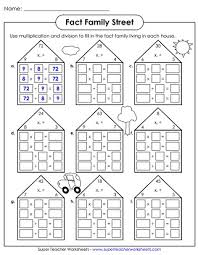 Free interactive exercises to practice online or download as pdf to print. Fact Family Worksheets Multiplication 26 Division