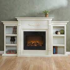 White Electric Fireplace W Bookshelves Remote 70 W Ebay White Electric Fireplace Home Electric Fireplace