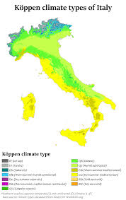 Carte de l'italie avec les régions et les provinces. Climate Of Italy Wikipedia Climates Italy Italy Geography