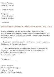 Contoh surat pengunduran diri kerja (surat resign) yang baik dan benar. 6 Contoh Surat Berhenti Kerja Contoh My