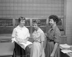 Christmas tree coffee cake, ingredients: Ellen Rector And Diana Ritz With Christmas Tree Coffee Cake Made By Tappan Junior High School Home Economics Teacher Helen Wallace December 1961 Ann Arbor District Library