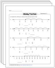 Your students will use these activity sheets to learn how students will use number lines and lowest common multiples to determine if two fractions are equal. Fractions On A Number Line Worksheets