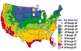 Plant Zones Map Average Us First And Last Frost Dates