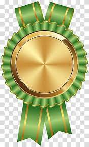 Green And Gold Medal Illustration Guild Wars 2 Bio Venta Seal Badge Gold Green Transparent Background Png Clipart Ribbon Png Clip Art Transparent Background