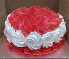 Eggless Rose Design Cake Blackforest Flavour Cake Connection Online Cake Fruits Flowers And Gifts Delivery