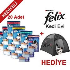Purina Felix Karisik Pouch Kedi Konservesi 20 Adet Kedi Evi Hediye Kedi Kopek Kedi Evi