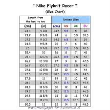 nike flyknit size chart mortgages for women co uk