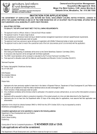 This also refers to aspects such as, property, possibly white owned businesses. Department Of Agriculture Land Reform And Rural Development Home Application To Lease State Farms