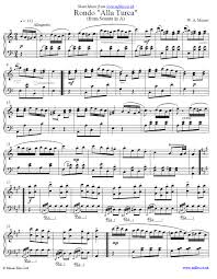 Wolfgang Amadeus Mozart Rondo Alla Turca From The Piano Sonata In A Major Classical Sheet Music With Midi And Mp3 Downloads