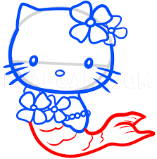 Upload, livestream, and create your own videos, all in hd. How To Draw Mermaid Hello Kitty Step By Step Drawing Guide By Dawn Dragoart Com
