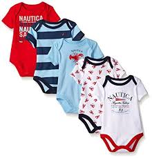 Nautica Baby Boys Newborn Five Pack Bodysuits Red 0 3 Months For Product Info Go To Http Baby Boy Clothes Summer Baby Boy Outfits Stylish Baby Boy Outfits