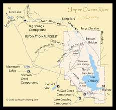 Upper Owens River Map Upper Owens River Fishing Map | Eastern Sierra Fishing Maps