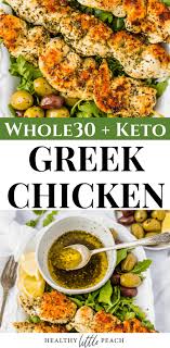 A Juicy And Tender Greek Chicken On A Stick Drizzled With A Greek Olive Oil Blend With Lemon Juice This Dish Is K In 2020 Whole 30 Recipes Greek Recipes Paleo Recipes