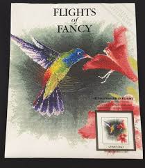 Heritage Cross Stitch Flights Of Fancy Hummingbird In Flight Chart Floss Only