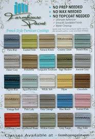 Farmhouse Paint Color Chart Single Step No Prep No Wax