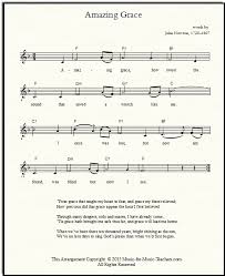 Here's the melody written out in the treble clef in. Amazing Grace Hymn For Guitar With Easy Tabs Lead Sheets Too