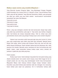 Yang kurik itu kendi, yang merah itu saga, yang molek itu budi, yang indah itu bahasa. Budaya Sopan Santun Yang Semakin Dilupakan