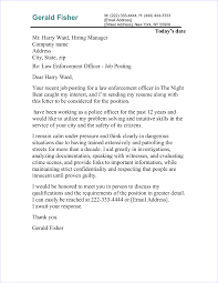 Law Enforcement Cover Letter Sample