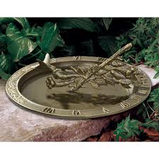 Weathered bronze loon sundial birdbath. Whitehall Products Hummingbird Sundial Birdbath Reviews Wayfair