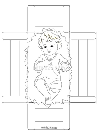 Bambino Gesu Nella Culla Pieghevole Da Colorare Oggetti Biblici Disegni Da Colorare Bibbia Colori Di Natale