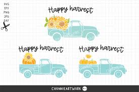 Download Happy Harvest Truck Fall Graphic By Chonnieartwork Creative Fabrica PSD Mockup Templates