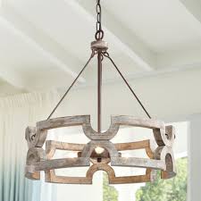 3 Light Rustic Wood Chandelier Farmhouse Chandeliers By Lnclighting Llc