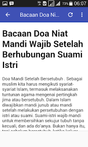 Nawaitu ghusla lifrafil hadatsil akbari fardhan. Niat Mandi Wajib 1 0 Apk Androidappsapk Co
