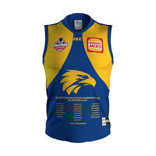 The club has appeared in more finals campaigns than any other afl club since 1987. West Coast Eagles 2018 Afl Premiership Guernsey Adult