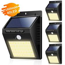 Warm White 40 Led Solar Motion Sensor Lights 1 2 4 Pcs Solar Lights Outdoor Waterproof Wireless Solar Security Lights For Garden Solar Lamps Aliexpress